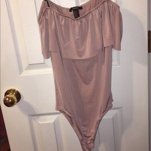 Rose pink , off shoulder Body suit ✨